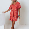 Certified Sweet Floral Babydoll Dress In Scarlet Image - 1