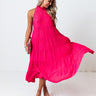 Hibiscus Kisses Midi In Hot Pink Image - 1