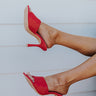 The Nirvana Faux Leather Heel In Red Image - 1