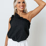 Tulum Love Eyelet Top In Black Image - 1