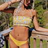 Padre Island Smocked Bikini Top in Yellow Image - 1
