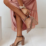 The Giada Faux Suede Heel In Taupe Image - 1