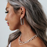 Anchor Down Earrings In Silver Image - 1