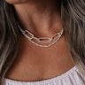 Abundant Flow Link Necklace In Silver Image - 1