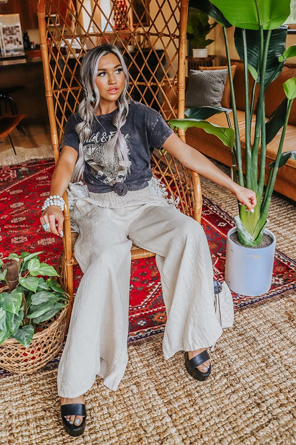 Wild And Free Stone-Wash Vintage Tee Image - 1