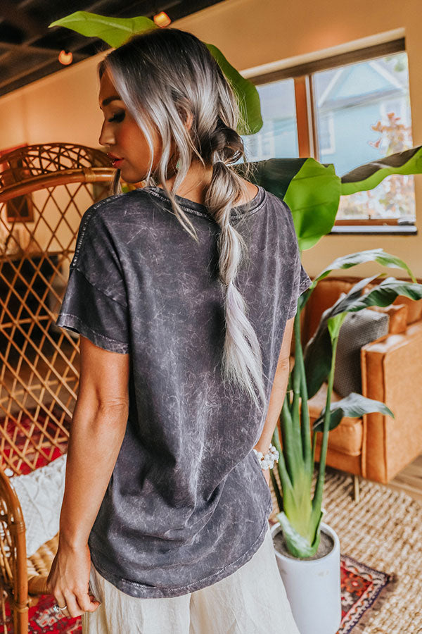 Wild And Free Stone-Wash Vintage Tee Image - 1