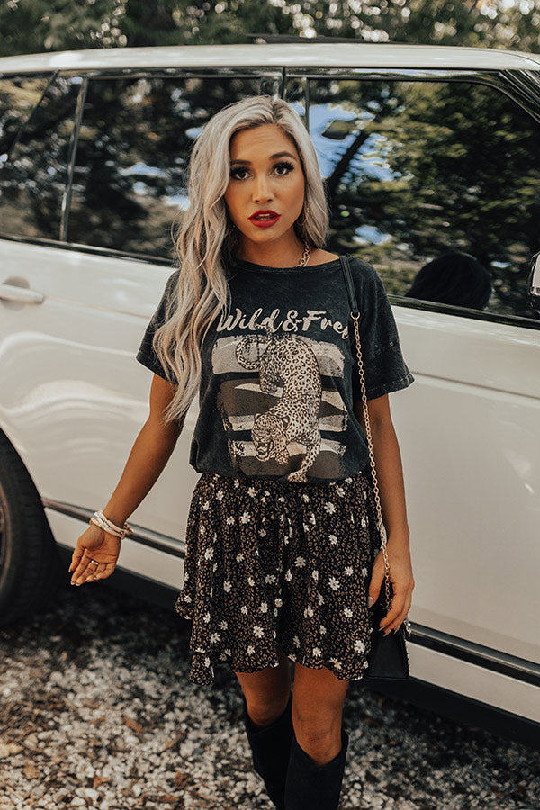 Wild And Free Stone-Wash Vintage Tee Image - 1