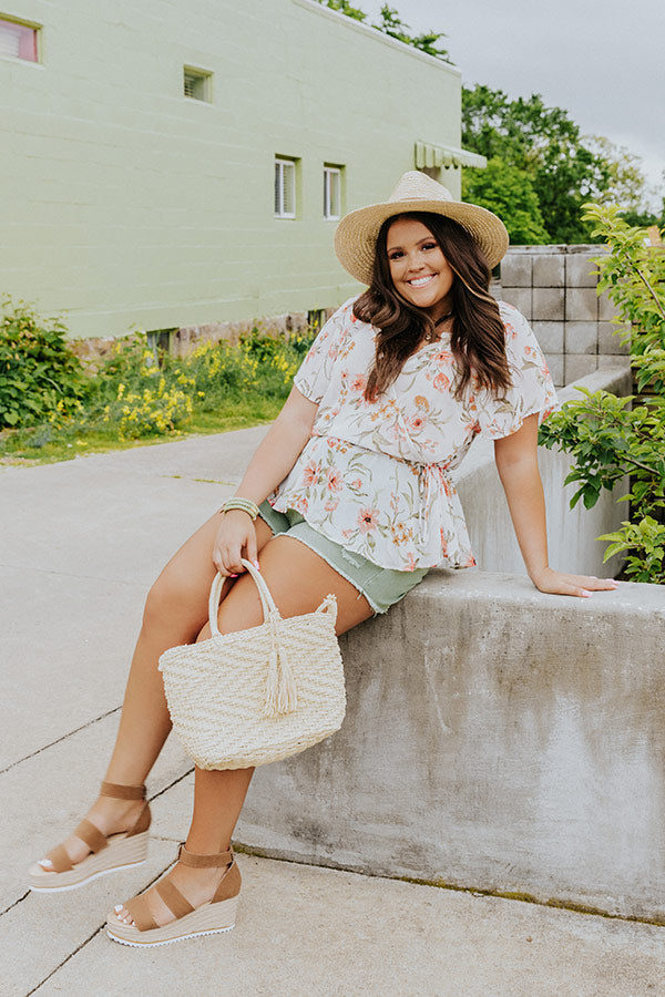 Carnation Kisses Chiffon Top In White   Curves Image - 2