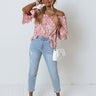 Best Song Ever Floral Shift Top In Pink Image - 1