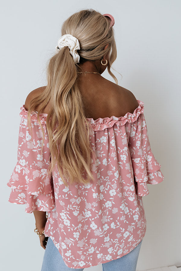 Best Song Ever Floral Shift Top In Pink Image - 5