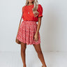 Upper West Side Story Eyelet Top In Scarlet Image - 1