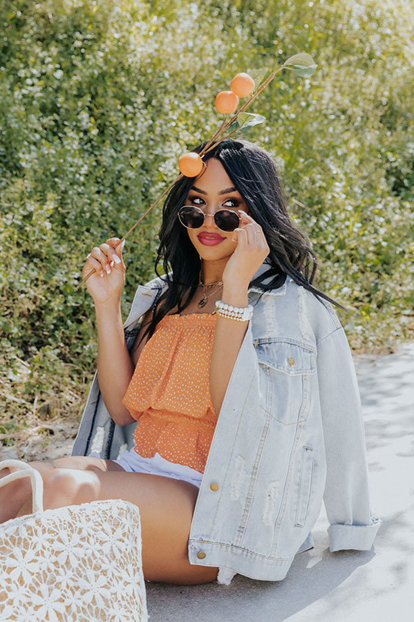 Panorama Views Tank In Orange Image - 2