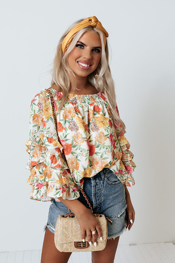 Resort Report Floral Top Image - 3