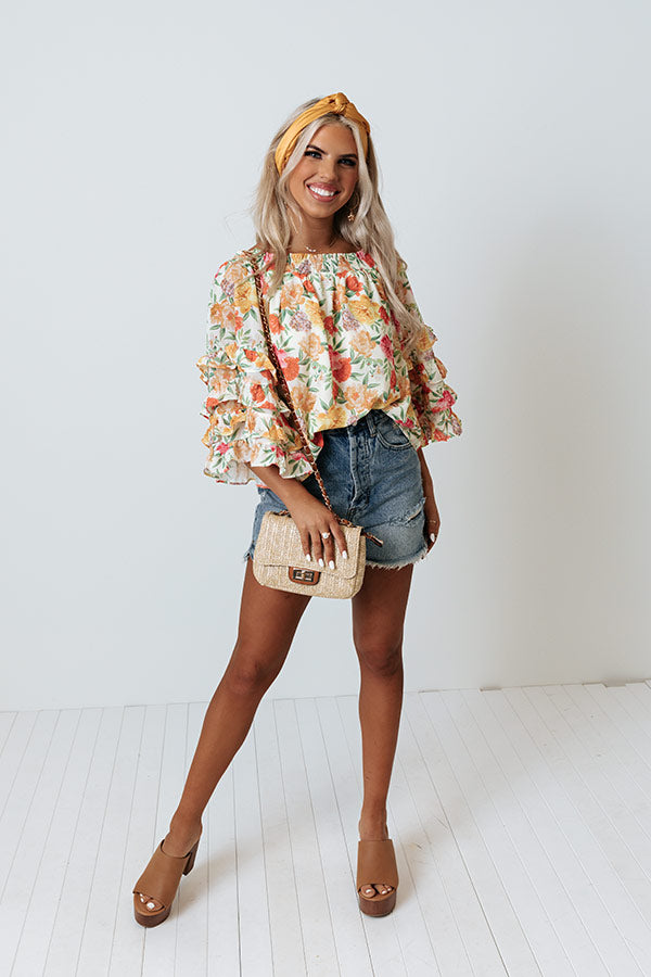 Resort Report Floral Top Image - 1