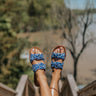 The Mellie Paisley Sandal in Blue Image - 1