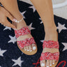 The Mellie Paisley Sandal In Red Image - 1