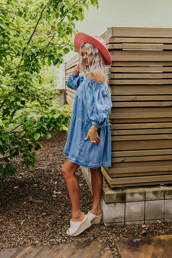 Front Row Show Chambray Dress in Dark Wash Image - 5