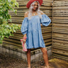 Front Row Show Chambray Dress in Dark Wash Image - 1