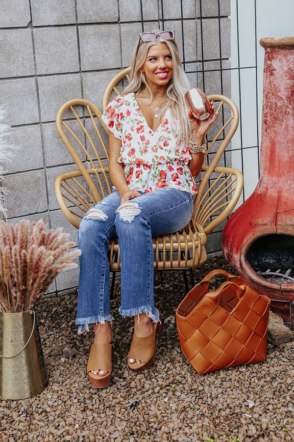 Honey And Hibiscus Floral Top Image - 5