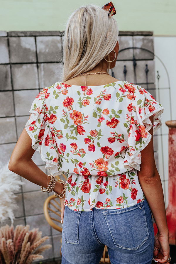 Honey And Hibiscus Floral Top Image - 4