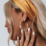 Kendra Scott Lila Vintage Silver Hoop Earrings In Natural Mix Image - 1