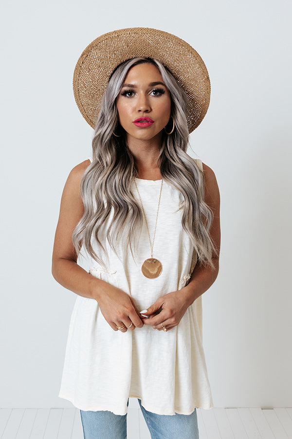 Sweet Notion Shift Top In Cream Image - 1