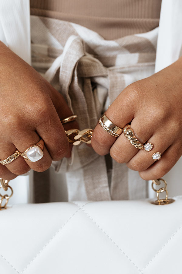 Seeking Champagne Ring Set Image - 3