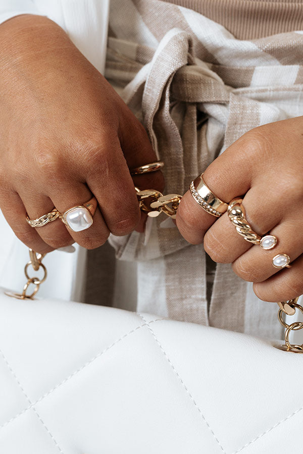 Seeking Champagne Ring Set Image - 4