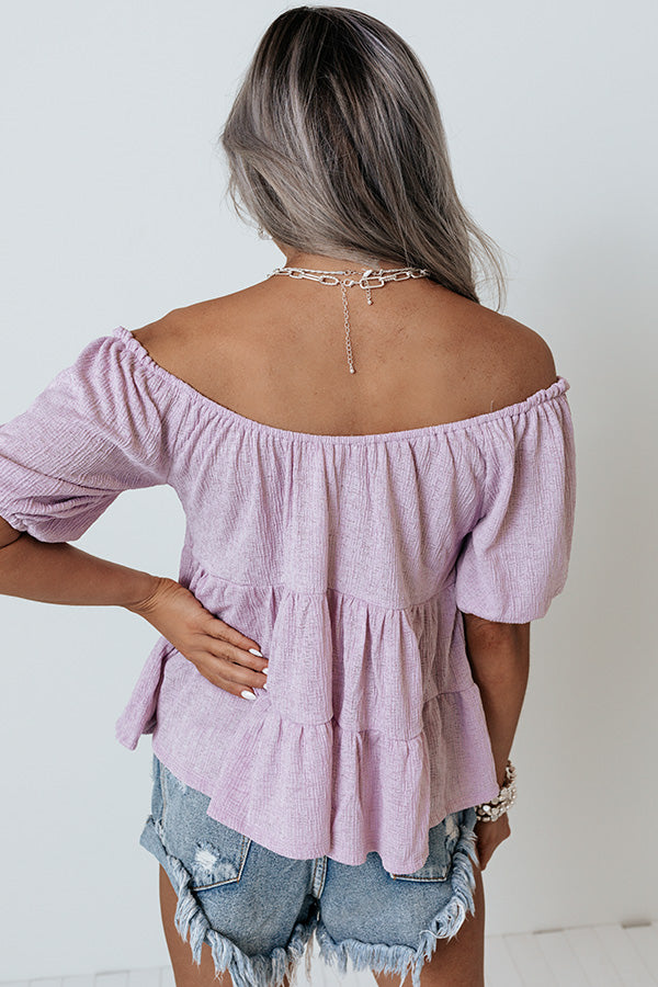 Poised In Paris Top In Lavender Image - 5