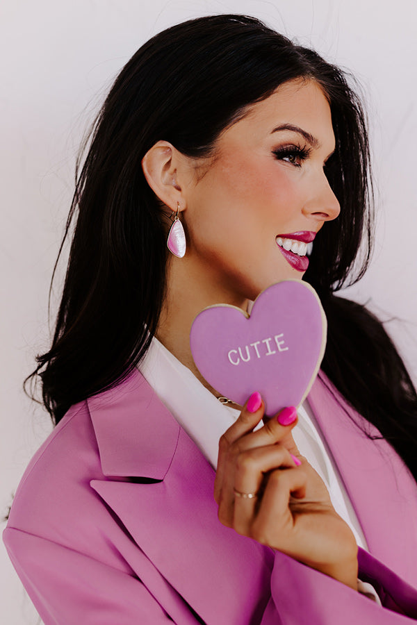 Kendra Scott Mckenna Gold Small Drop Earrings in Lilac Mother Of Pearl Image - 1