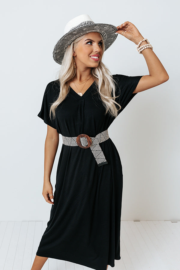 Weekend Pick Me Up Midi In Black Image - 2