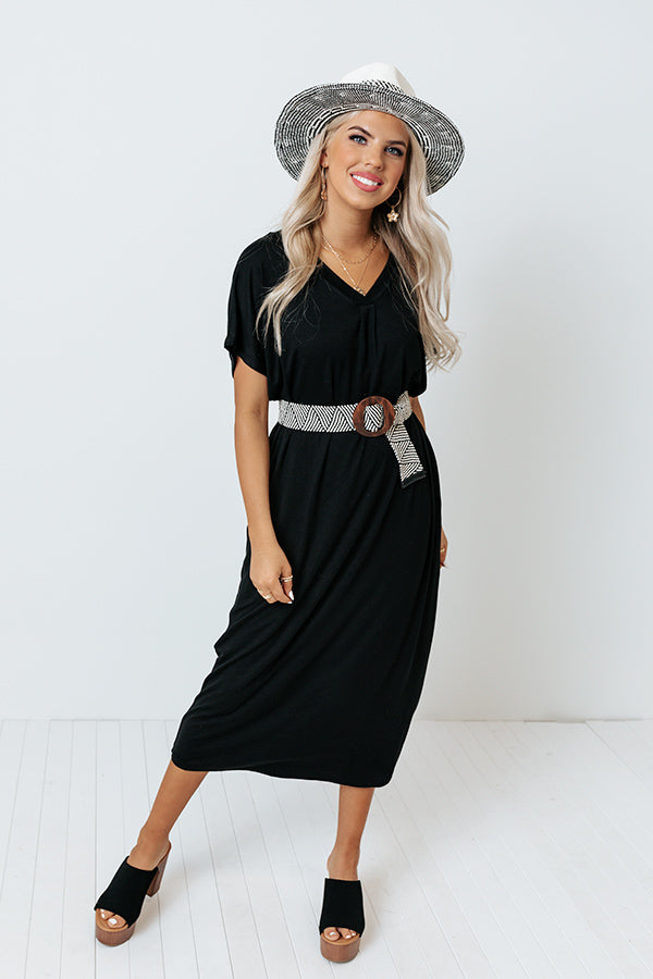 Weekend Pick Me Up Midi In Black Image - 1
