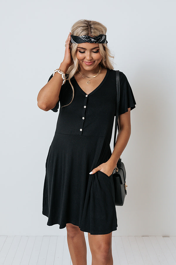 Chic Charmer Shift Dress In Black • Impressions Online Boutique