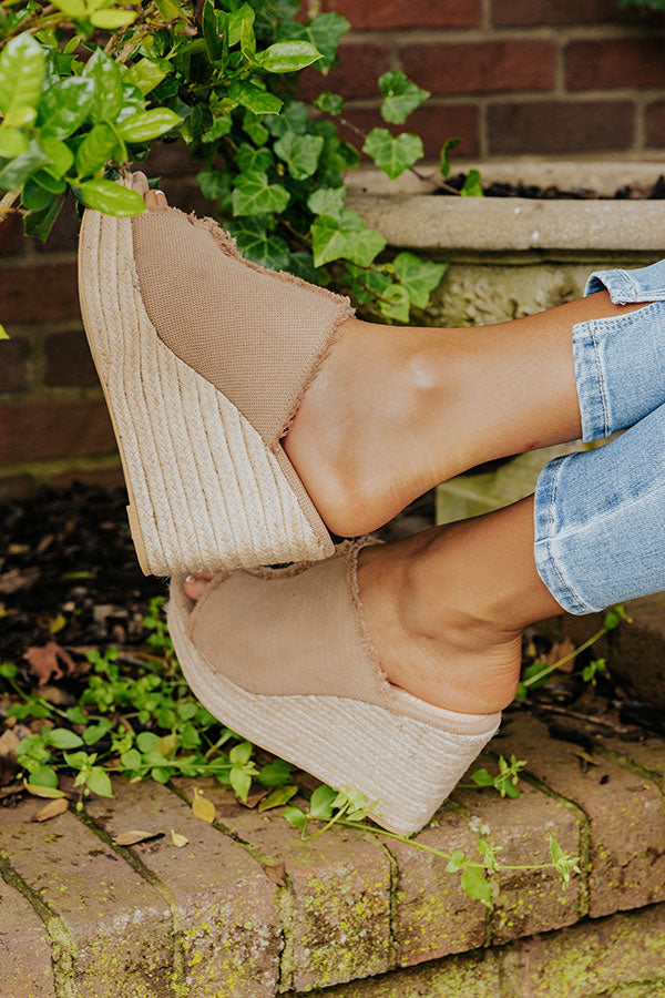 The Polly Wedge In Mocha Image - 2