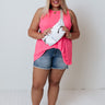 Open Highway Shift Tank In Neon Pink Curves Image - 1