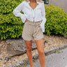 Full Of Promises Polka Dot  Shorts In Khaki Image - 1