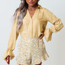 Make Amends Button Up Top In Primrose Yellow Image - 1