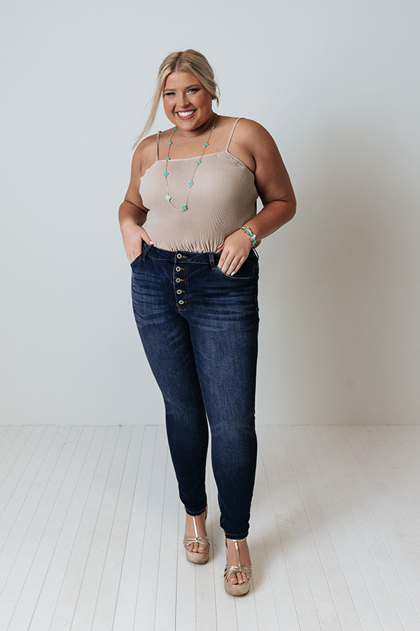 KanCan The Christen High Waist Button Up Skinny Jean Curves Image - 1