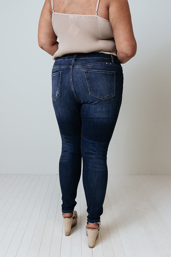 KanCan The Christen High Waist Button Up Skinny Jean Curves Image - 5