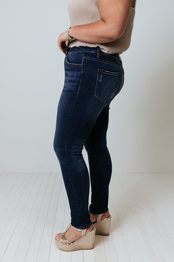 KanCan The Christen High Waist Button Up Skinny Jean Curves Image - 4