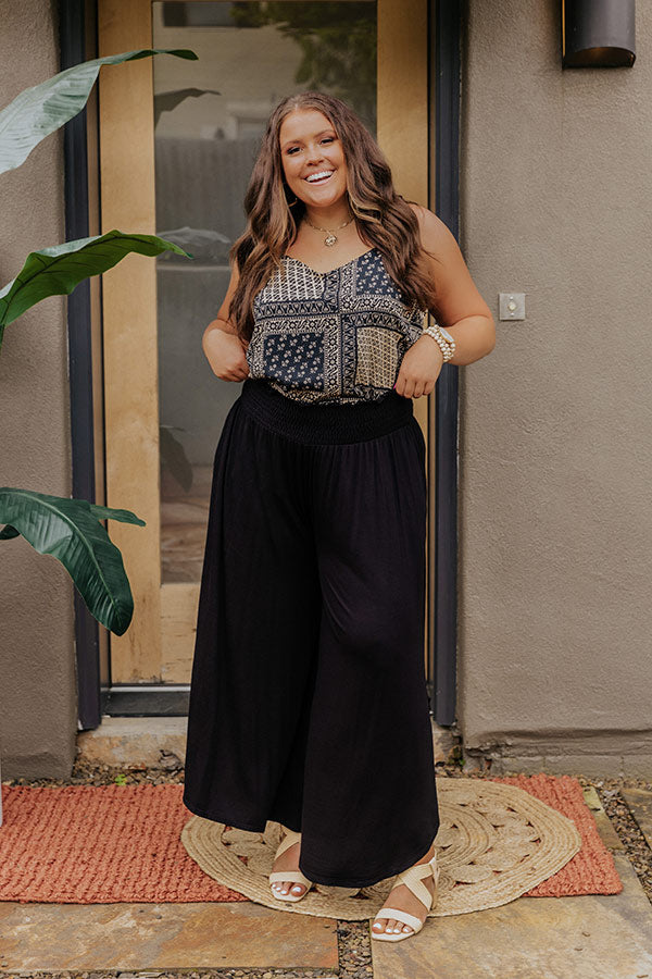 Grenadine Splash High Waist Pants In Black Curves Image - 1