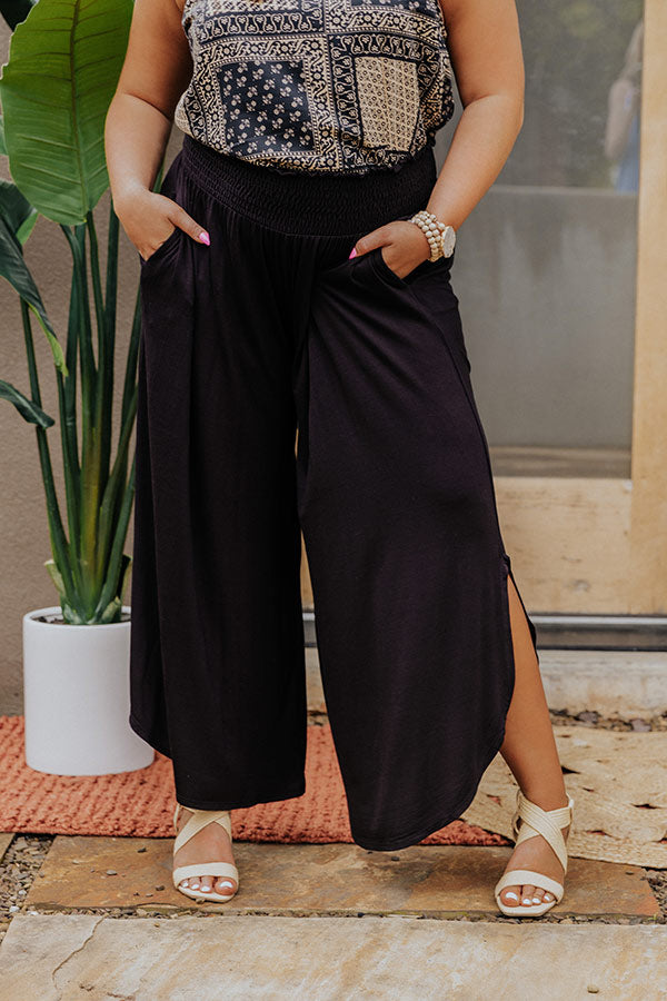 Grenadine Splash High Waist Pants In Black Curves Image - 2