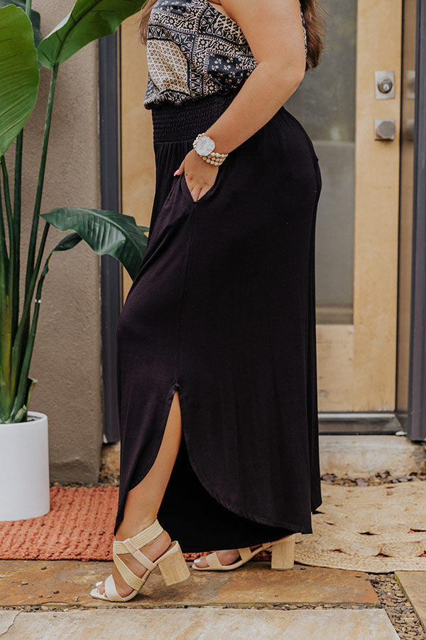 Grenadine Splash High Waist Pants In Black Curves Image - 3