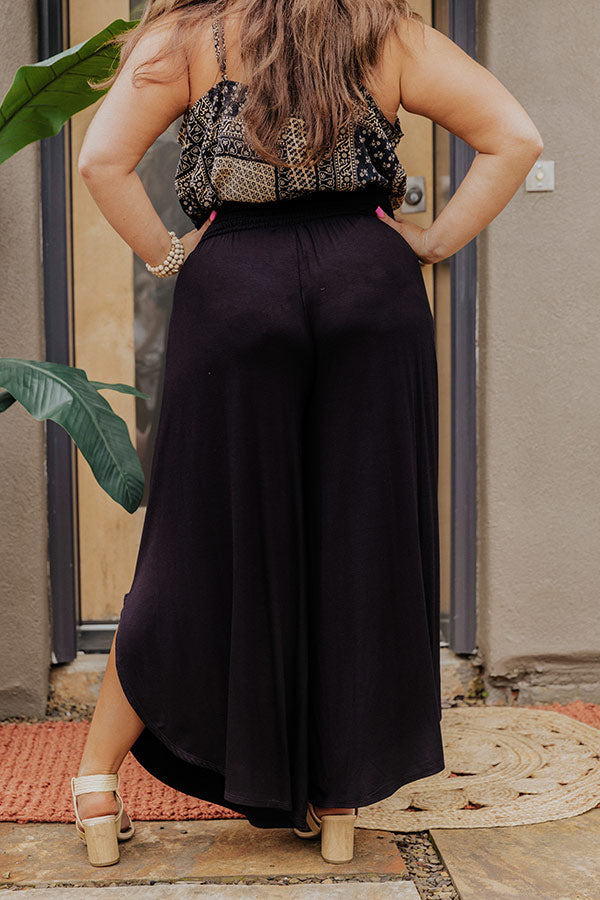 Grenadine Splash High Waist Pants In Black Curves Image - 4