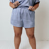 Talk All Night Satin Shorts Curves Image - 1