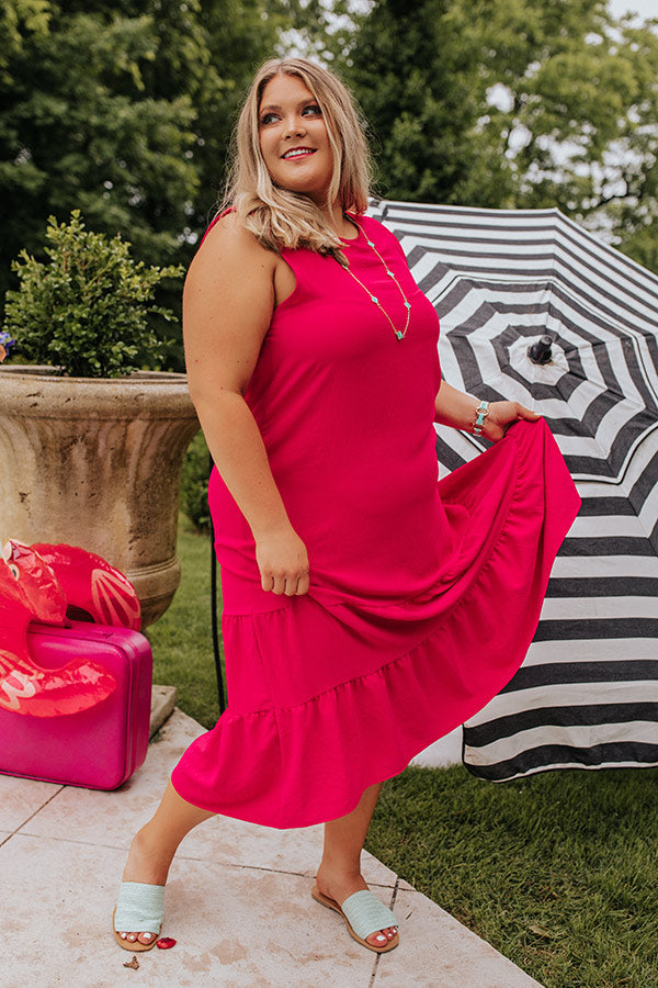 Summer Masquerade Shift Dress In Rose Curves Image - 3