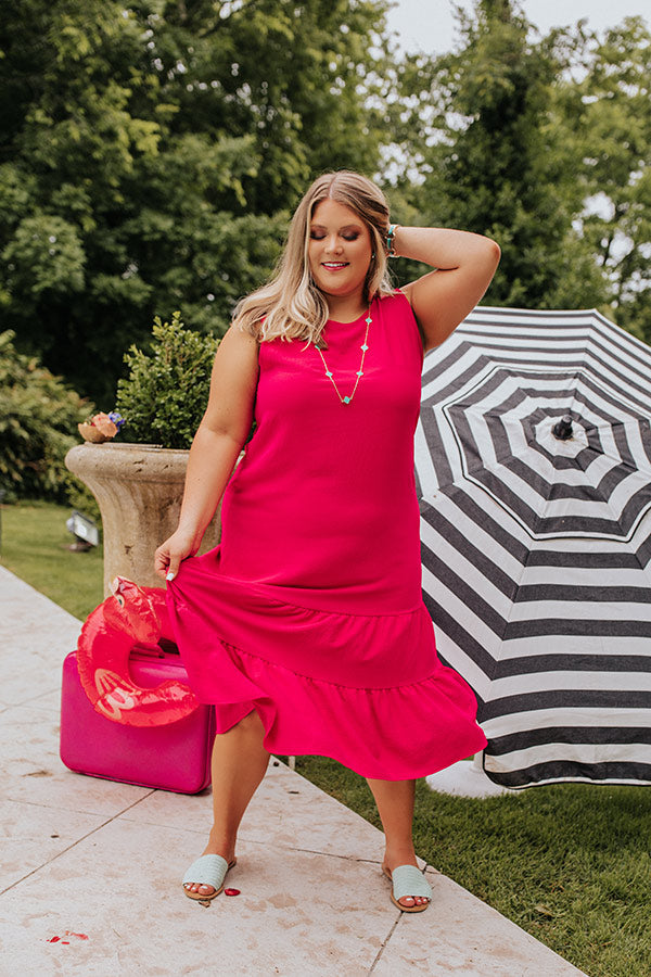 Summer Masquerade Shift Dress In Rose Curves Image - 1