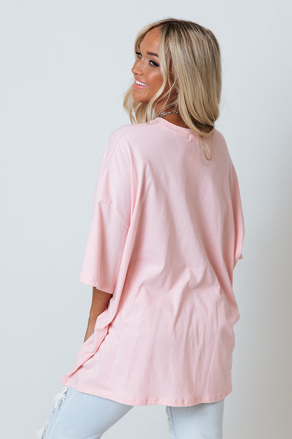 Timely Reminder Shift Tee In Pink Image - 3