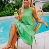 Summer Masquerade Shift Dress In Kelly Green Image - 1