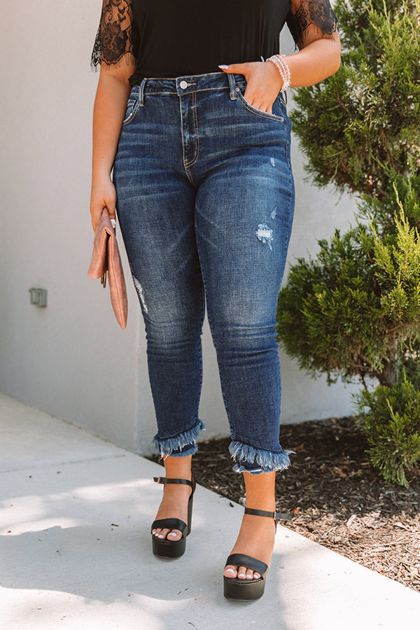 KanCan The Preston Midrise Distressed Ankle Skinny Curves Image - 1